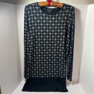 J.‎ Jill Black and White Diamond Pattern Dress